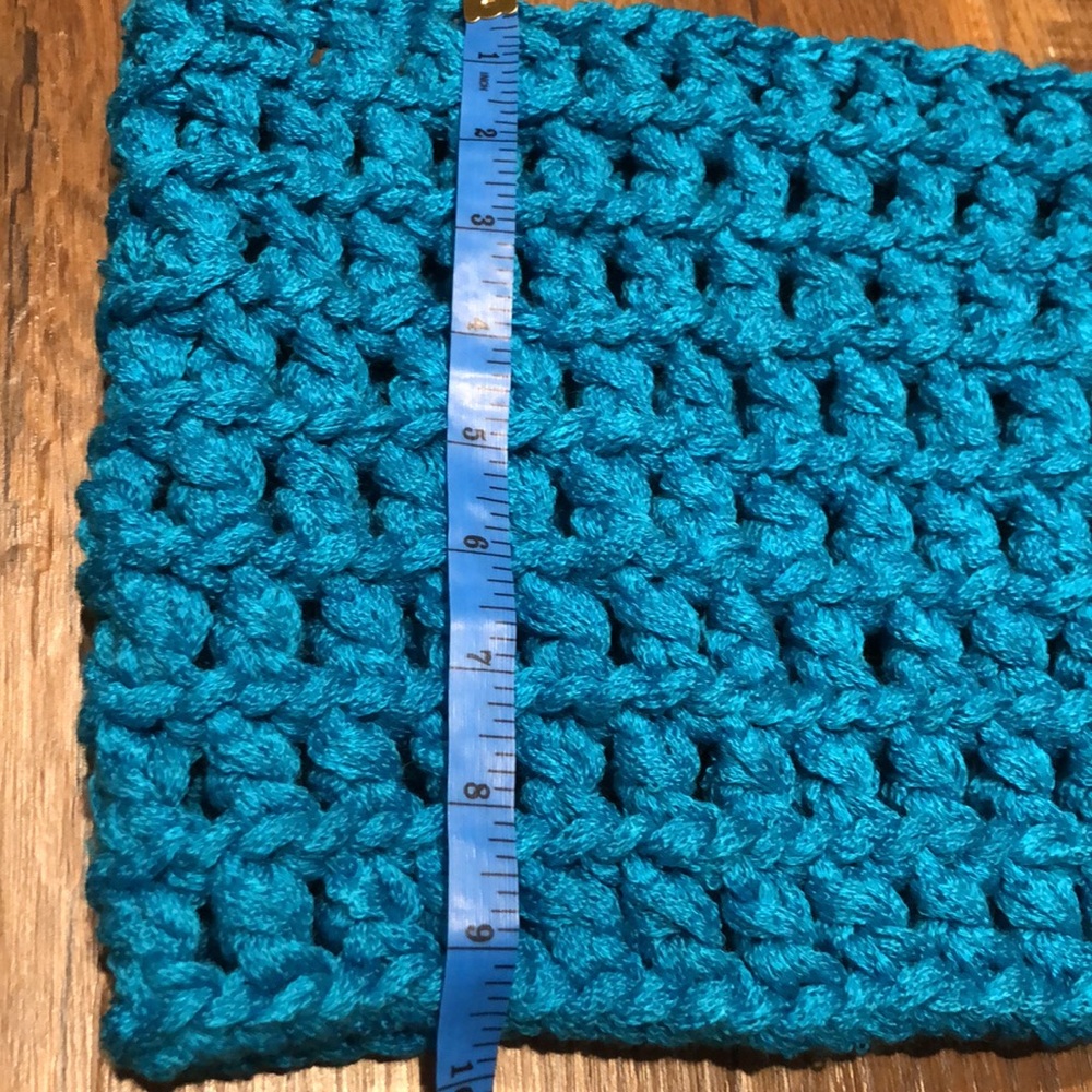 Blue Handmade Infinity Scarf - Picture 4 of 4